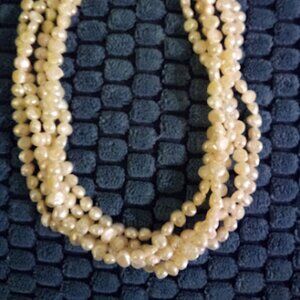 Five-Strand Faux Fresh-Water Pearls